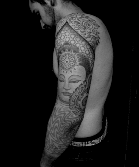 Arm full Buddha Tattoo
