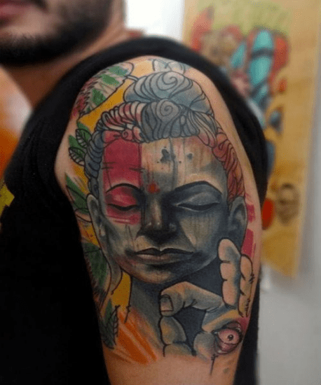 Third Eyed Buddha Tattoo
