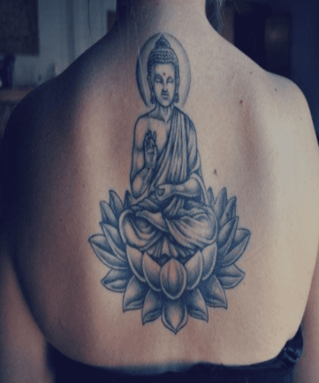 Purely meditating Buddha Tattoo